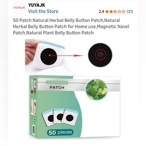 NIP Yuyajk 50 Natural Herbal Healing Belly Button Patches, Slimming, Magnetic